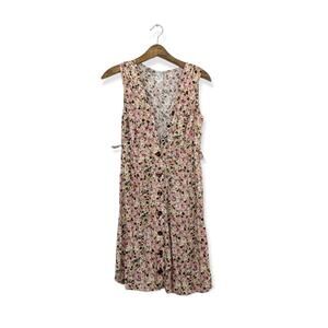 Naïf Petite Floral Button Front Sleeveless Casual Dress